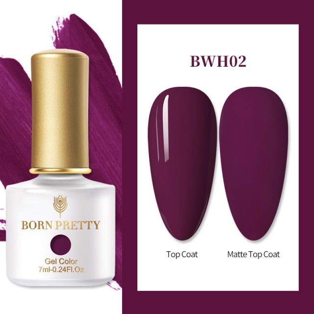 BORN PRETTY Nail Gel 6ml Eggshell Gel Nail Polish Transparent Gel & Special Black Material Nail Gel With Any Color Base