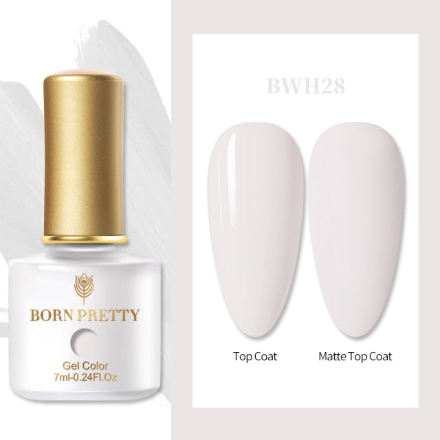 BORN PRETTY Nail Gel 6ml Eggshell Gel Nail Polish Transparent Gel & Special Black Material Nail Gel With Any Color Base