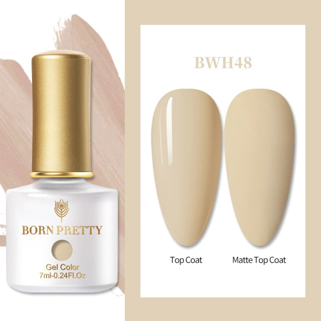BORN PRETTY Nail Gel 6ml Eggshell Gel Nail Polish Transparent Gel & Special Black Material Nail Gel With Any Color Base