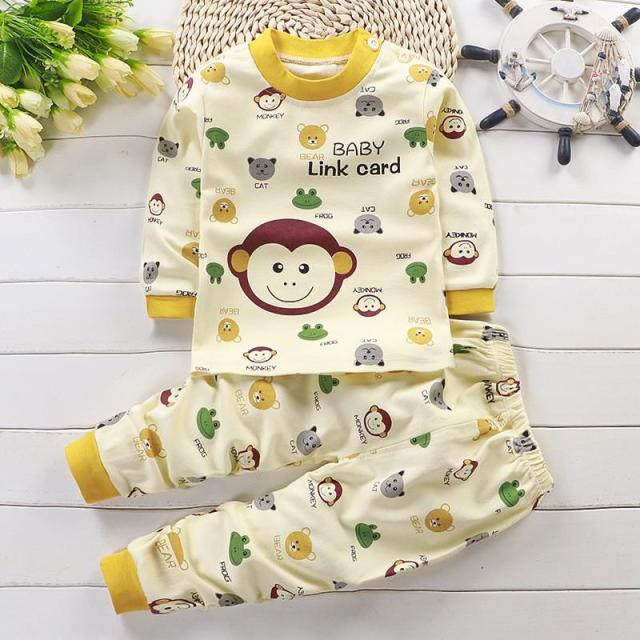 Children Pajamas Baby Clothing Set Kids Unicorn Cartoon Sleepwear Autumn Cotton Nightwear Boys Girls Animal Pyjamas Pijamas Set