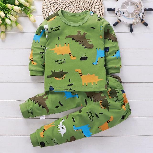 Children Pajamas Baby Clothing Set Kids Unicorn Cartoon Sleepwear Autumn Cotton Nightwear Boys Girls Animal Pyjamas Pijamas Set