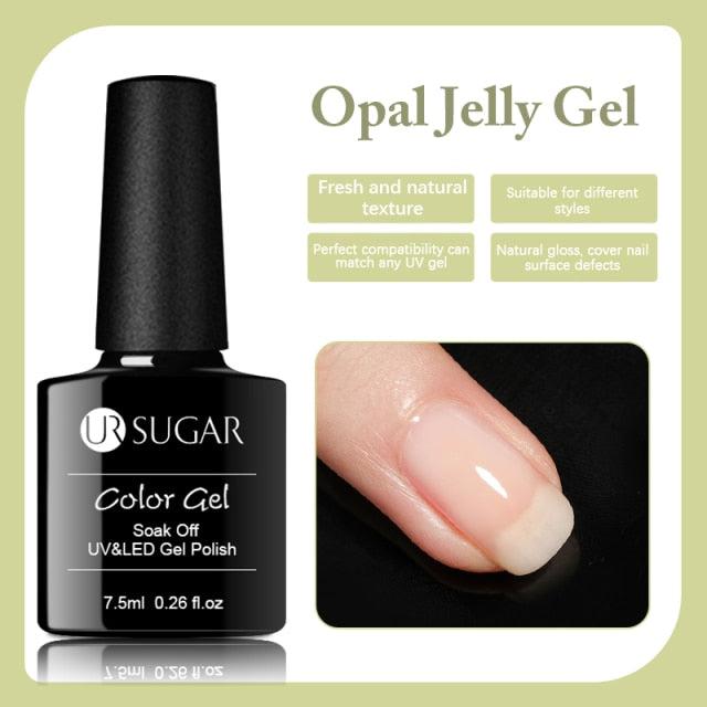 UR SUGAR 7.5ml No Wipe Base Top Coat Color Gel Nail Polish Matte UV Top Coat UV LED Soak Off Nail Art Gel Varnish for Manicures