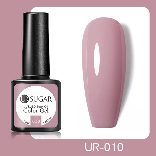 UR SUGAR 7.5ml No Wipe Base Top Coat Color Gel Nail Polish Matte UV Top Coat UV LED Soak Off Nail Art Gel Varnish for Manicures