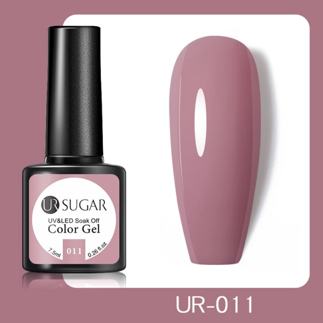 UR SUGAR 7.5ml No Wipe Base Top Coat Color Gel Nail Polish Matte UV Top Coat UV LED Soak Off Nail Art Gel Varnish for Manicures