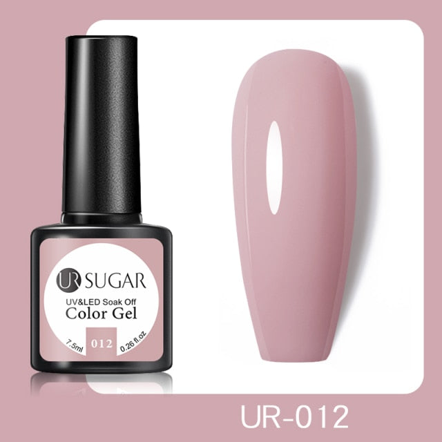 UR SUGAR 7.5ml No Wipe Base Top Coat Color Gel Nail Polish Matte UV Top Coat UV LED Soak Off Nail Art Gel Varnish for Manicures