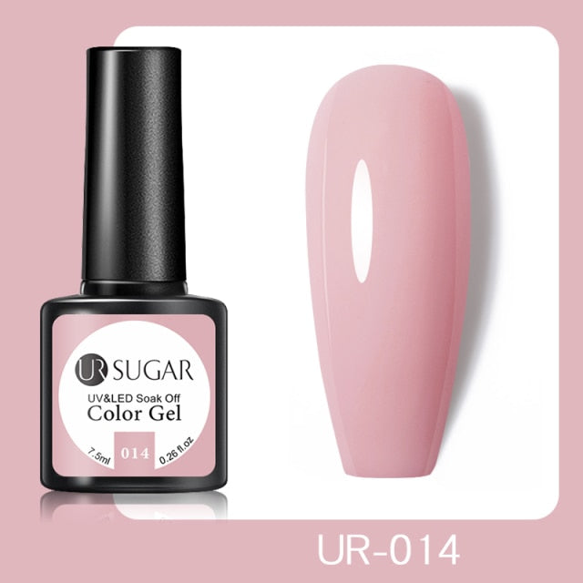 UR SUGAR 7.5ml No Wipe Base Top Coat Color Gel Nail Polish Matte UV Top Coat UV LED Soak Off Nail Art Gel Varnish for Manicures