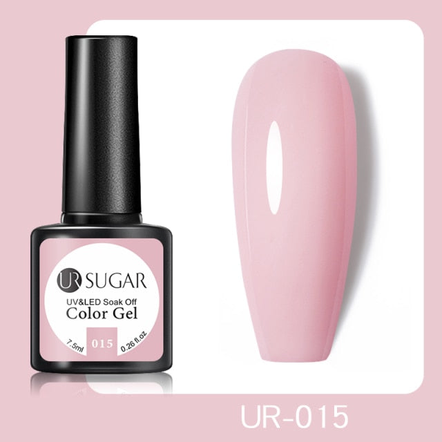 UR SUGAR 7.5ml No Wipe Base Top Coat Color Gel Nail Polish Matte UV Top Coat UV LED Soak Off Nail Art Gel Varnish for Manicures
