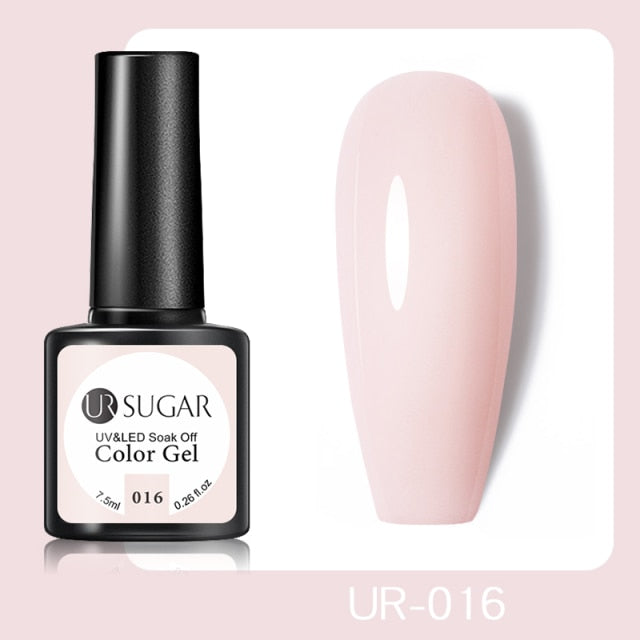 UR SUGAR 7.5ml No Wipe Base Top Coat Color Gel Nail Polish Matte UV Top Coat UV LED Soak Off Nail Art Gel Varnish for Manicures