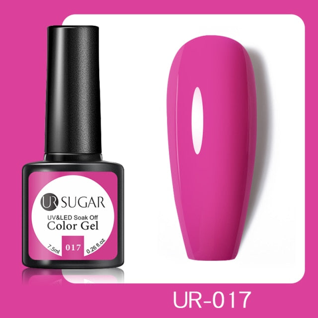 UR SUGAR 7.5ml No Wipe Base Top Coat Color Gel Nail Polish Matte UV Top Coat UV LED Soak Off Nail Art Gel Varnish for Manicures