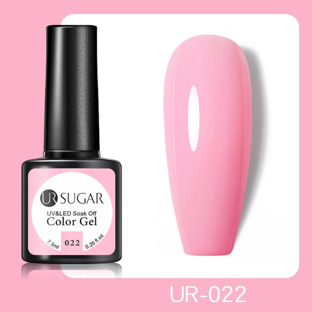 UR SUGAR 7.5ml No Wipe Base Top Coat Color Gel Nail Polish Matte UV Top Coat UV LED Soak Off Nail Art Gel Varnish for Manicures