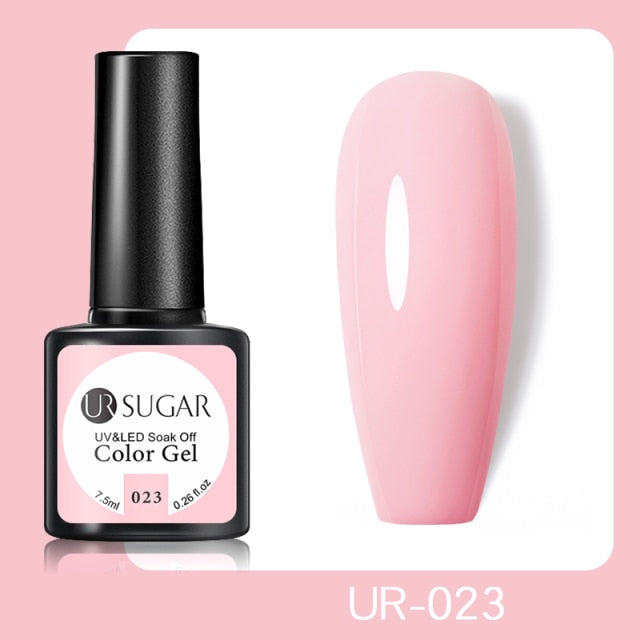 UR SUGAR 7.5ml No Wipe Base Top Coat Color Gel Nail Polish Matte UV Top Coat UV LED Soak Off Nail Art Gel Varnish for Manicures