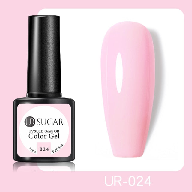 UR SUGAR 7.5ml No Wipe Base Top Coat Color Gel Nail Polish Matte UV Top Coat UV LED Soak Off Nail Art Gel Varnish for Manicures
