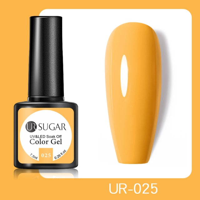 UR SUGAR 7.5ml No Wipe Base Top Coat Color Gel Nail Polish Matte UV Top Coat UV LED Soak Off Nail Art Gel Varnish for Manicures