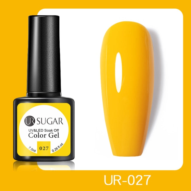UR SUGAR 7.5ml No Wipe Base Top Coat Color Gel Nail Polish Matte UV Top Coat UV LED Soak Off Nail Art Gel Varnish for Manicures