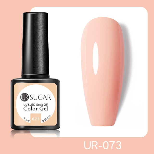 UR SUGAR 7.5ml No Wipe Base Top Coat Color Gel Nail Polish Matte UV Top Coat UV LED Soak Off Nail Art Gel Varnish for Manicures