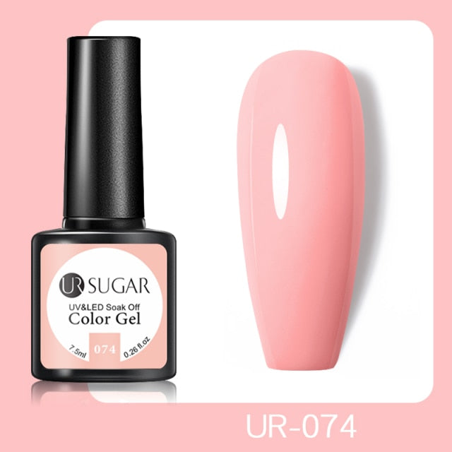 UR SUGAR 7.5ml No Wipe Base Top Coat Color Gel Nail Polish Matte UV Top Coat UV LED Soak Off Nail Art Gel Varnish for Manicures
