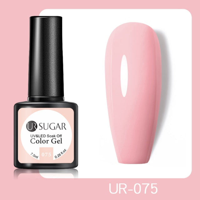 UR SUGAR 7.5ml No Wipe Base Top Coat Color Gel Nail Polish Matte UV Top Coat UV LED Soak Off Nail Art Gel Varnish for Manicures