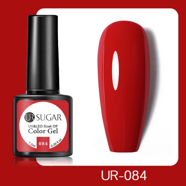 UR SUGAR 7.5ml No Wipe Base Top Coat Color Gel Nail Polish Matte UV Top Coat UV LED Soak Off Nail Art Gel Varnish for Manicures