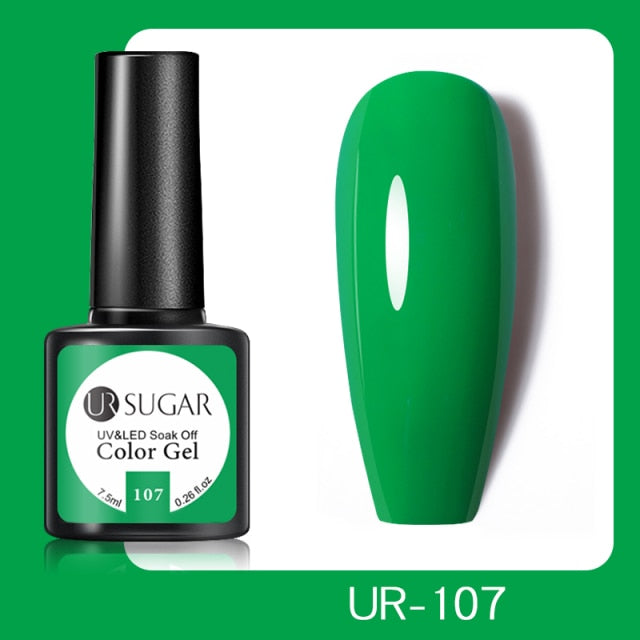UR SUGAR 7.5ml No Wipe Base Top Coat Color Gel Nail Polish Matte UV Top Coat UV LED Soak Off Nail Art Gel Varnish for Manicures