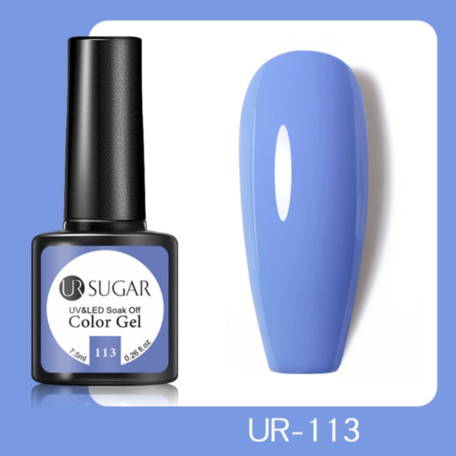 UR SUGAR 7.5ml No Wipe Base Top Coat Color Gel Nail Polish Matte UV Top Coat UV LED Soak Off Nail Art Gel Varnish for Manicures