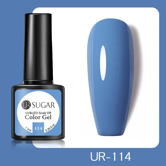 UR SUGAR 7.5ml No Wipe Base Top Coat Color Gel Nail Polish Matte UV Top Coat UV LED Soak Off Nail Art Gel Varnish for Manicures