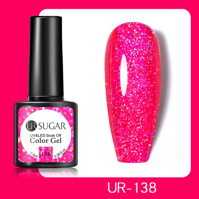 UR SUGAR 7.5ml No Wipe Base Top Coat Color Gel Nail Polish Matte UV Top Coat UV LED Soak Off Nail Art Gel Varnish for Manicures