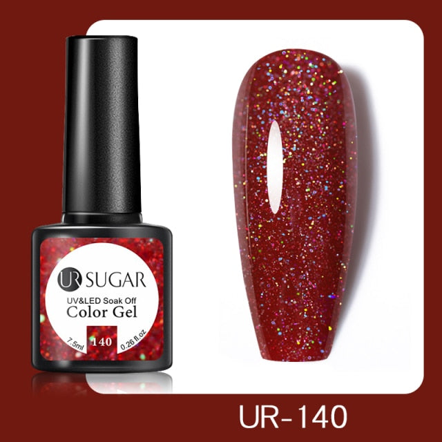 UR SUGAR 7.5ml No Wipe Base Top Coat Color Gel Nail Polish Matte UV Top Coat UV LED Soak Off Nail Art Gel Varnish for Manicures
