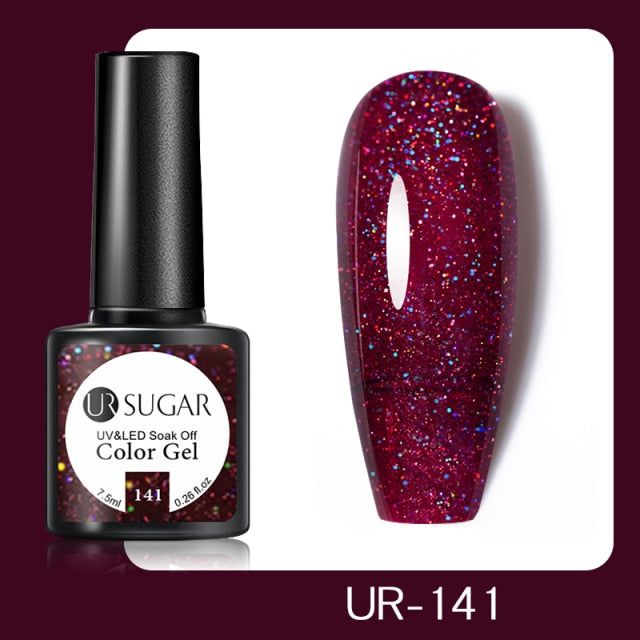 UR SUGAR 7.5ml No Wipe Base Top Coat Color Gel Nail Polish Matte UV Top Coat UV LED Soak Off Nail Art Gel Varnish for Manicures