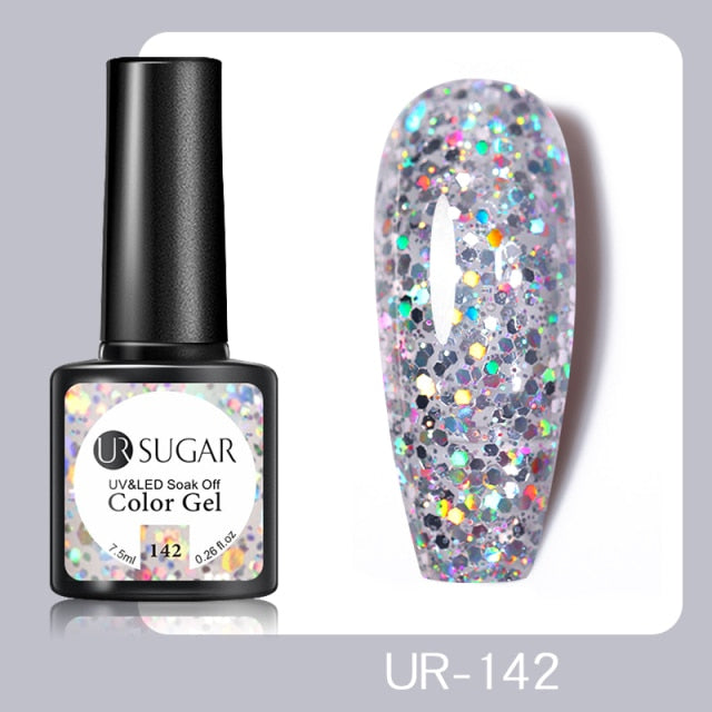 UR SUGAR 7.5ml No Wipe Base Top Coat Color Gel Nail Polish Matte UV Top Coat UV LED Soak Off Nail Art Gel Varnish for Manicures