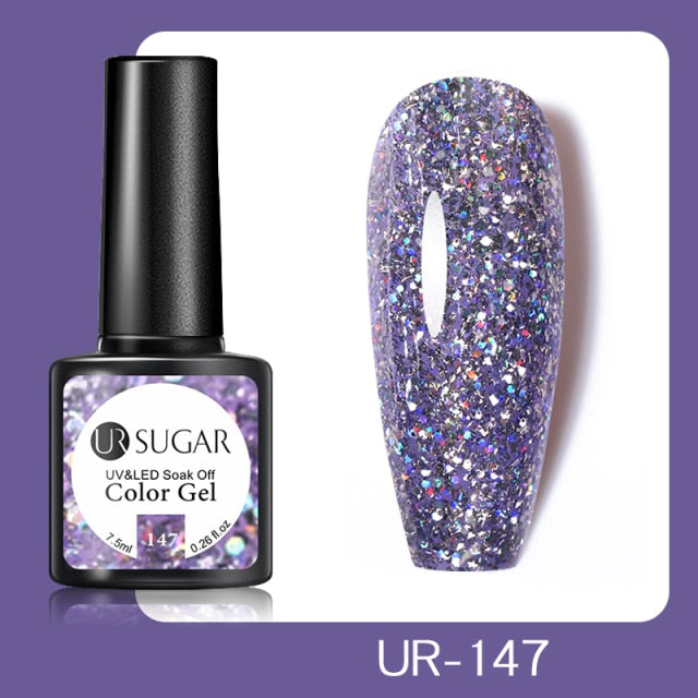 UR SUGAR 7.5ml No Wipe Base Top Coat Color Gel Nail Polish Matte UV Top Coat UV LED Soak Off Nail Art Gel Varnish for Manicures
