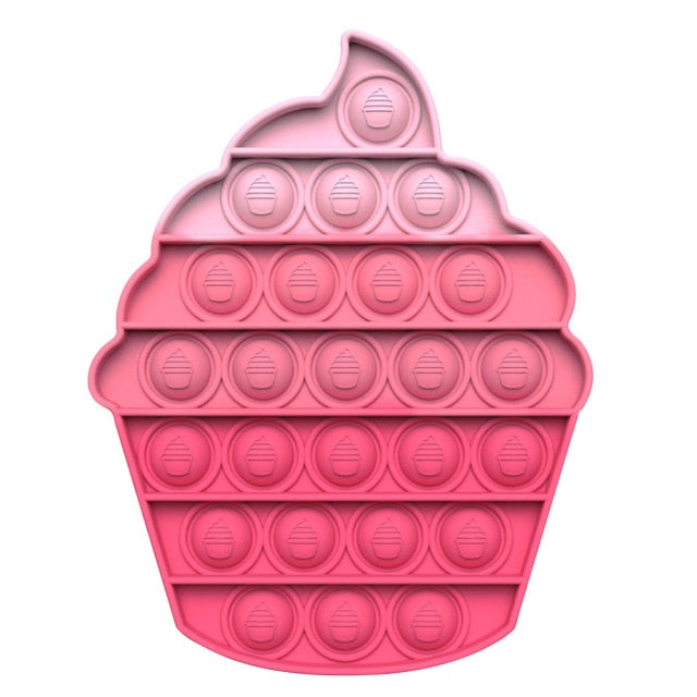 Push Bubble Fidget Toys Adult Stress Relief Sensory Toy Antistress Fidgets Ice Cream Board Soft Squishy Bubble Anti-Stress Game