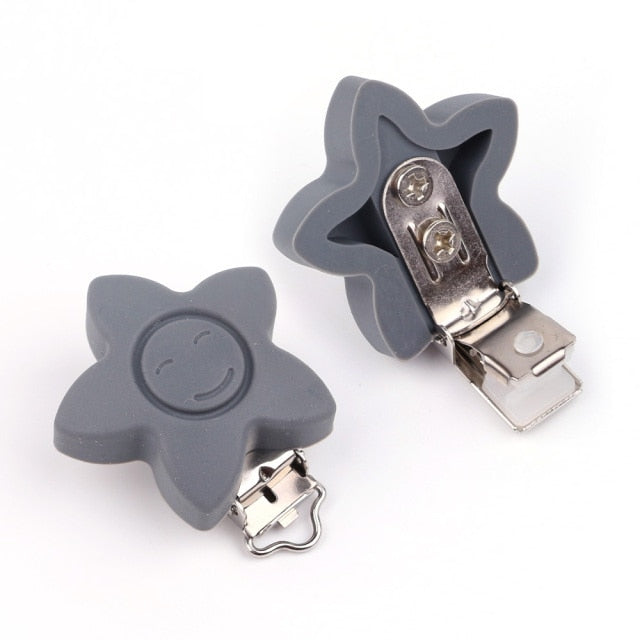 TYRY.HU Round/Heart Silicone Clip 3 Pcs/Set Of Pacifier Clip BPA-Free Silicone Dummy Baby Pacifier Chain DIY Accessories