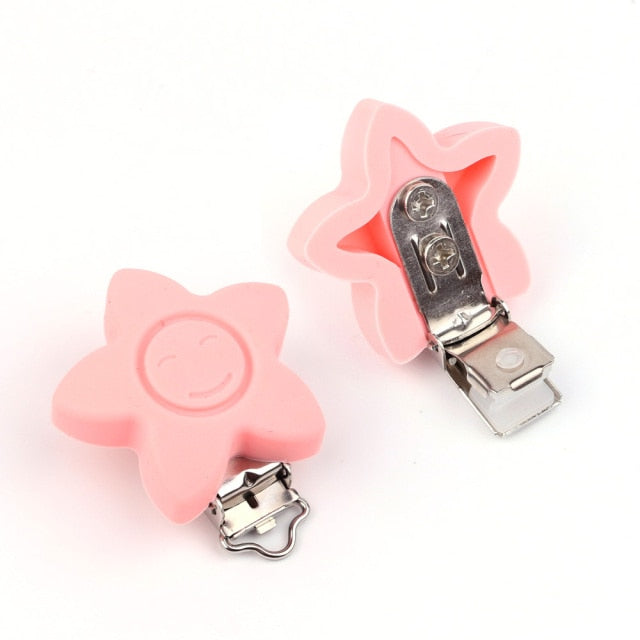 TYRY.HU Round/Heart Silicone Clip 3 Pcs/Set Of Pacifier Clip BPA-Free Silicone Dummy Baby Pacifier Chain DIY Accessories