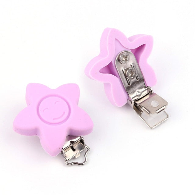 TYRY.HU Round/Heart Silicone Clip 3 Pcs/Set Of Pacifier Clip BPA-Free Silicone Dummy Baby Pacifier Chain DIY Accessories