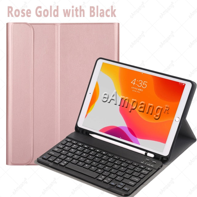 Case for iPad 10.2 Keyboard Case with Pencil Holder for Apple iPad 7 7th 8 8th Generation Air 3 Pro 10.5 Russian Spanish English