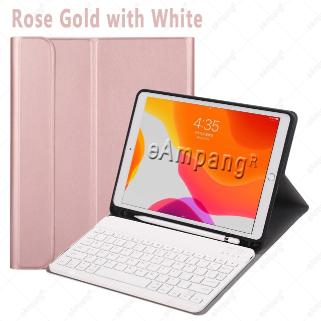 Case for iPad 10.2 Keyboard Case with Pencil Holder for Apple iPad 7 7th 8 8th Generation Air 3 Pro 10.5 Russian Spanish English