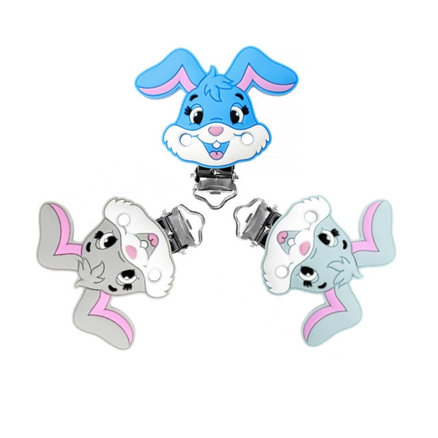 TYRY.HU Round/Heart Silicone Clip 3 Pcs/Set Of Pacifier Clip BPA-Free Silicone Dummy Baby Pacifier Chain DIY Accessories