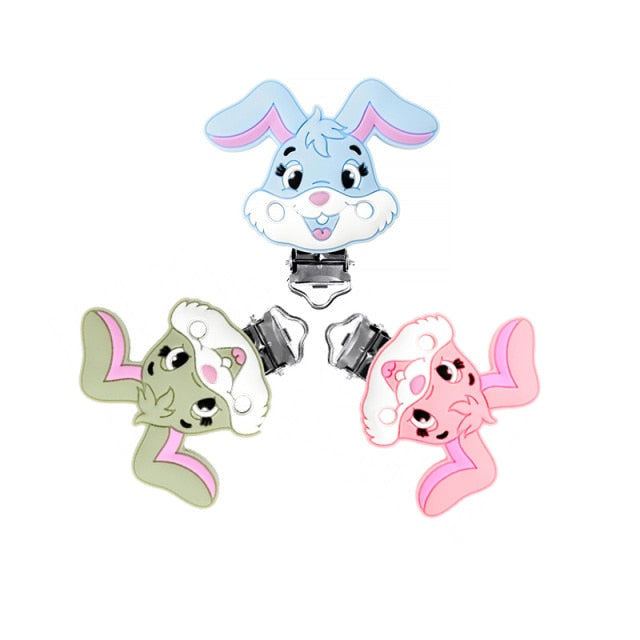 TYRY.HU Round/Heart Silicone Clip 3 Pcs/Set Of Pacifier Clip BPA-Free Silicone Dummy Baby Pacifier Chain DIY Accessories