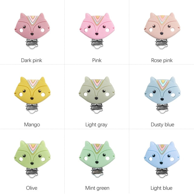 TYRY.HU Round/Heart Silicone Clip 3 Pcs/Set Of Pacifier Clip BPA-Free Silicone Dummy Baby Pacifier Chain DIY Accessories