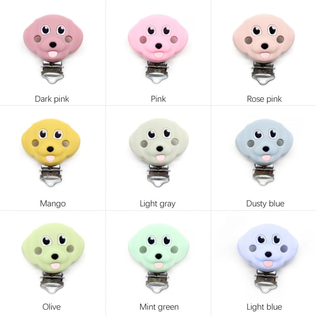 TYRY.HU Round/Heart Silicone Clip 3 Pcs/Set Of Pacifier Clip BPA-Free Silicone Dummy Baby Pacifier Chain DIY Accessories