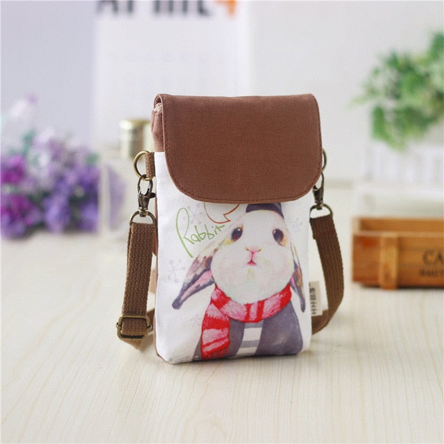 Small Shoulder Bags Nylon Women Mobile Phone Bags Mini Female Messenger Purse Lady Wallet New 2021