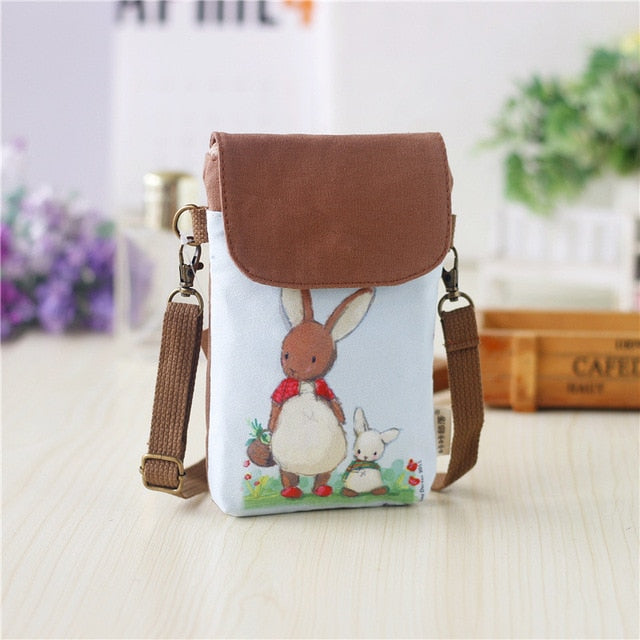 Small Shoulder Bags Nylon Women Mobile Phone Bags Mini Female Messenger Purse Lady Wallet New 2021