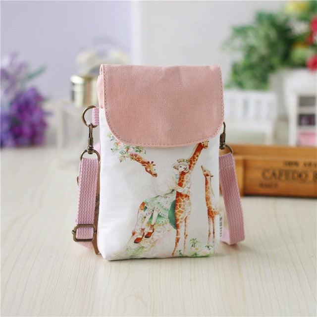Small Shoulder Bags Nylon Women Mobile Phone Bags Mini Female Messenger Purse Lady Wallet New 2021