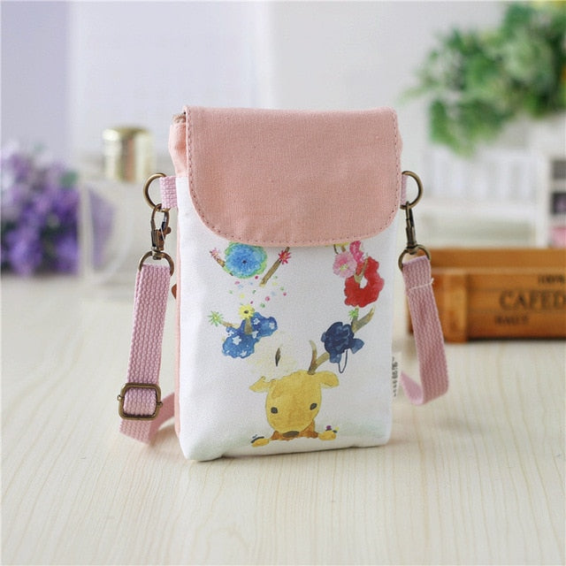 Small Shoulder Bags Nylon Women Mobile Phone Bags Mini Female Messenger Purse Lady Wallet New 2021