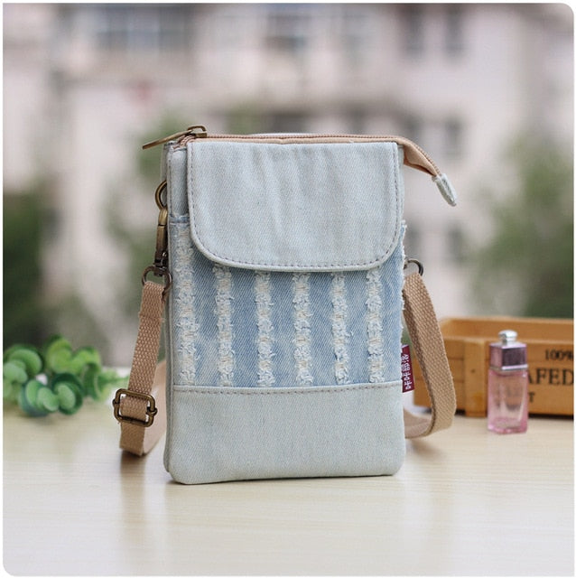 Small Shoulder Bags Nylon Women Mobile Phone Bags Mini Female Messenger Purse Lady Wallet New 2021
