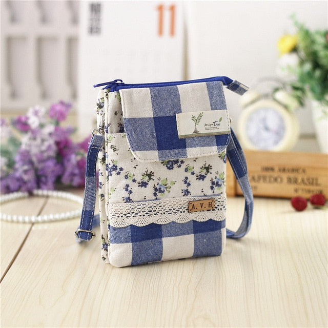 Small Shoulder Bags Nylon Women Mobile Phone Bags Mini Female Messenger Purse Lady Wallet New 2021