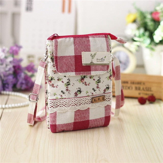 Small Shoulder Bags Nylon Women Mobile Phone Bags Mini Female Messenger Purse Lady Wallet New 2021