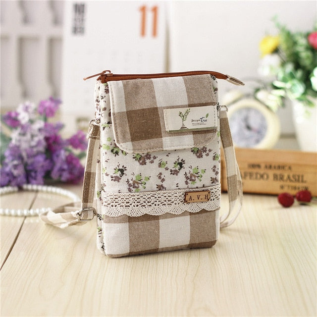 Small Shoulder Bags Nylon Women Mobile Phone Bags Mini Female Messenger Purse Lady Wallet New 2021