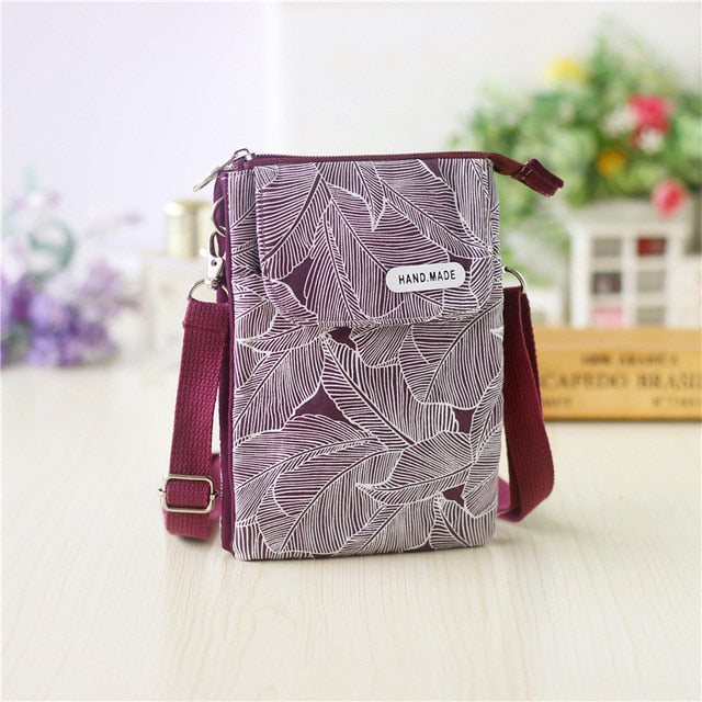 Small Shoulder Bags Nylon Women Mobile Phone Bags Mini Female Messenger Purse Lady Wallet New 2021