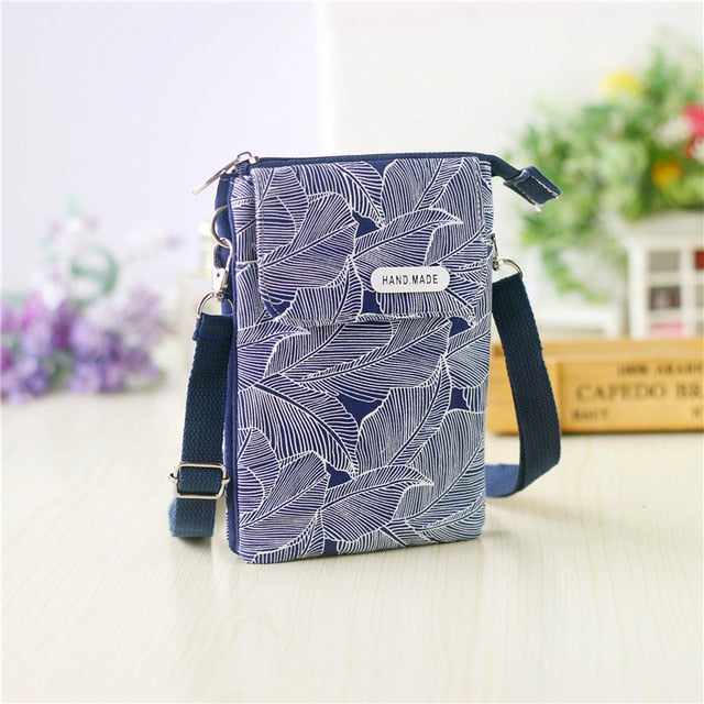 Small Shoulder Bags Nylon Women Mobile Phone Bags Mini Female Messenger Purse Lady Wallet New 2021